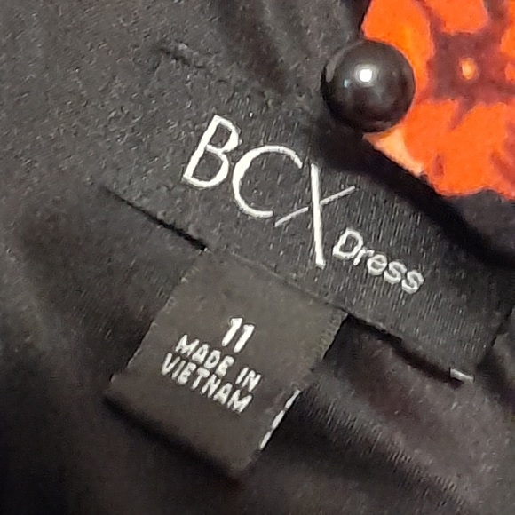 BCX Dress Tight Red Rose Dress - Picture 5 of 5